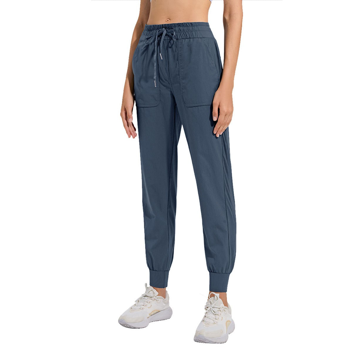 Quick-Dry Drawstring Cuffed Workout Joggers