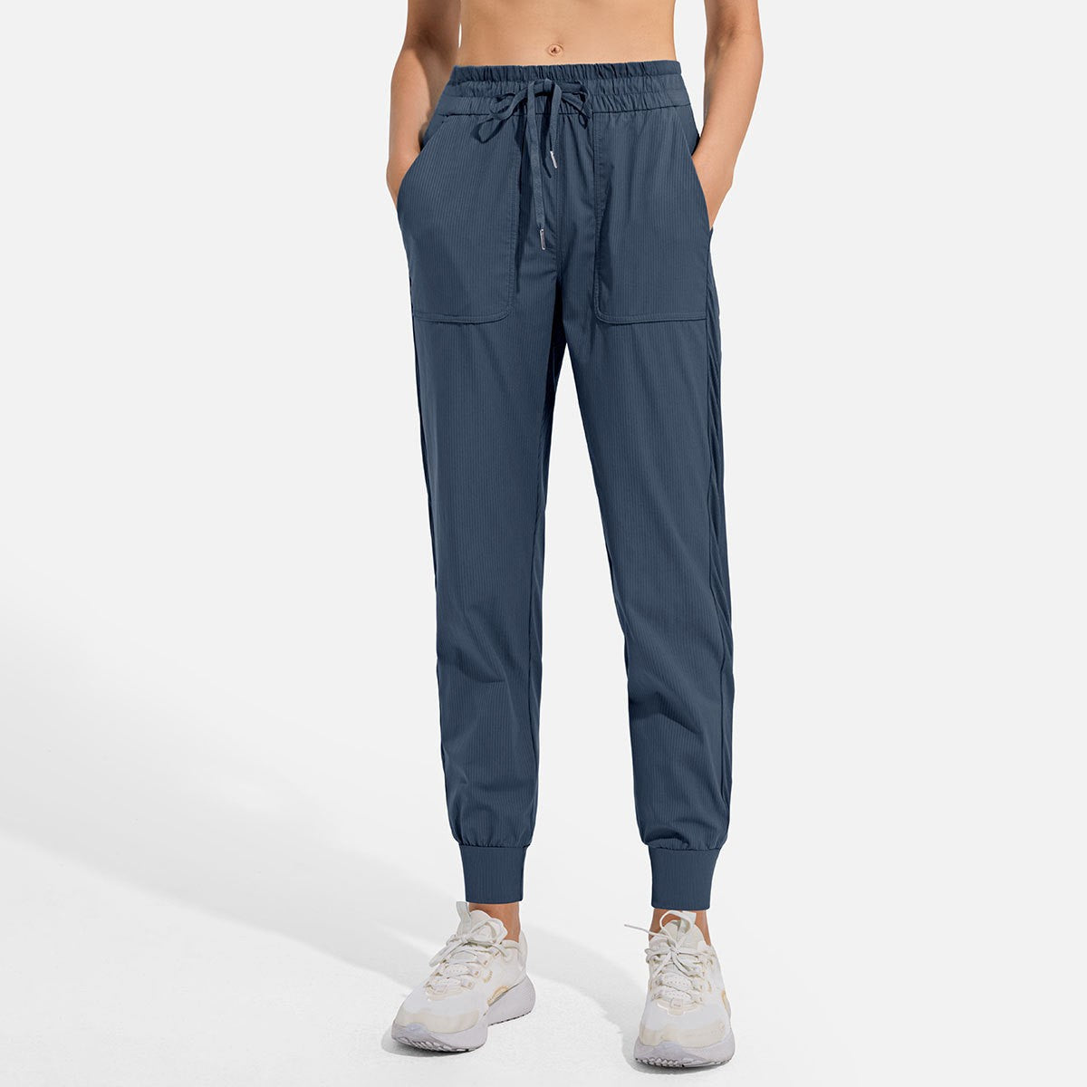 Quick-Dry Drawstring Cuffed Workout Joggers