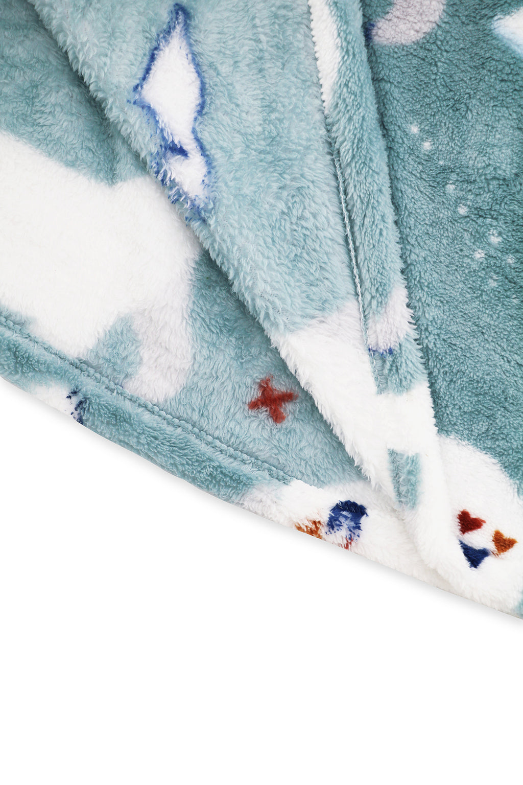 Oversized Hooded Fleece Pajama Blanket - Green - 3