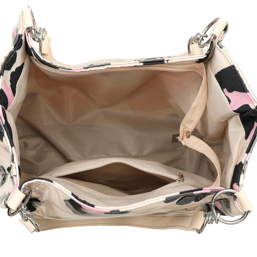 Leopard Print Tote Bag With Oversized Bow Detail - view 1