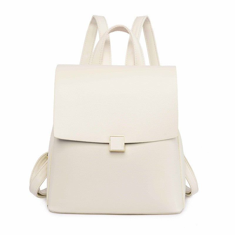 Minimalist Flap Faux Leather Backpack