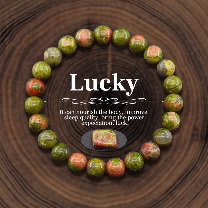 Healing Gemstone Bead Stretch Bracelet - Color_05