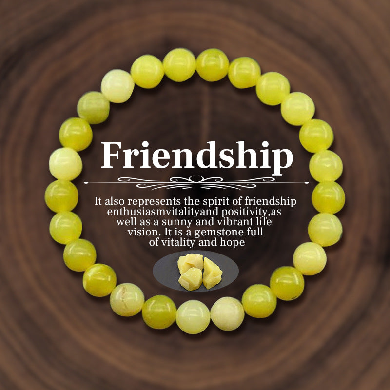 Healing Gemstone Bead Stretch Bracelet - Color_10