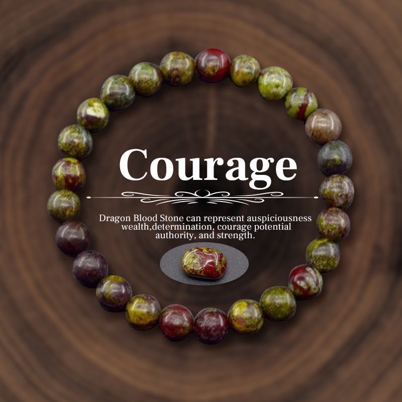 Healing Gemstone Bead Stretch Bracelet - Color_19
