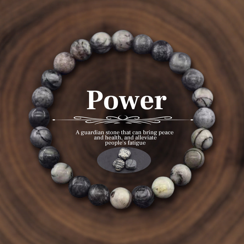 Healing Gemstone Bead Stretch Bracelet - Color_20