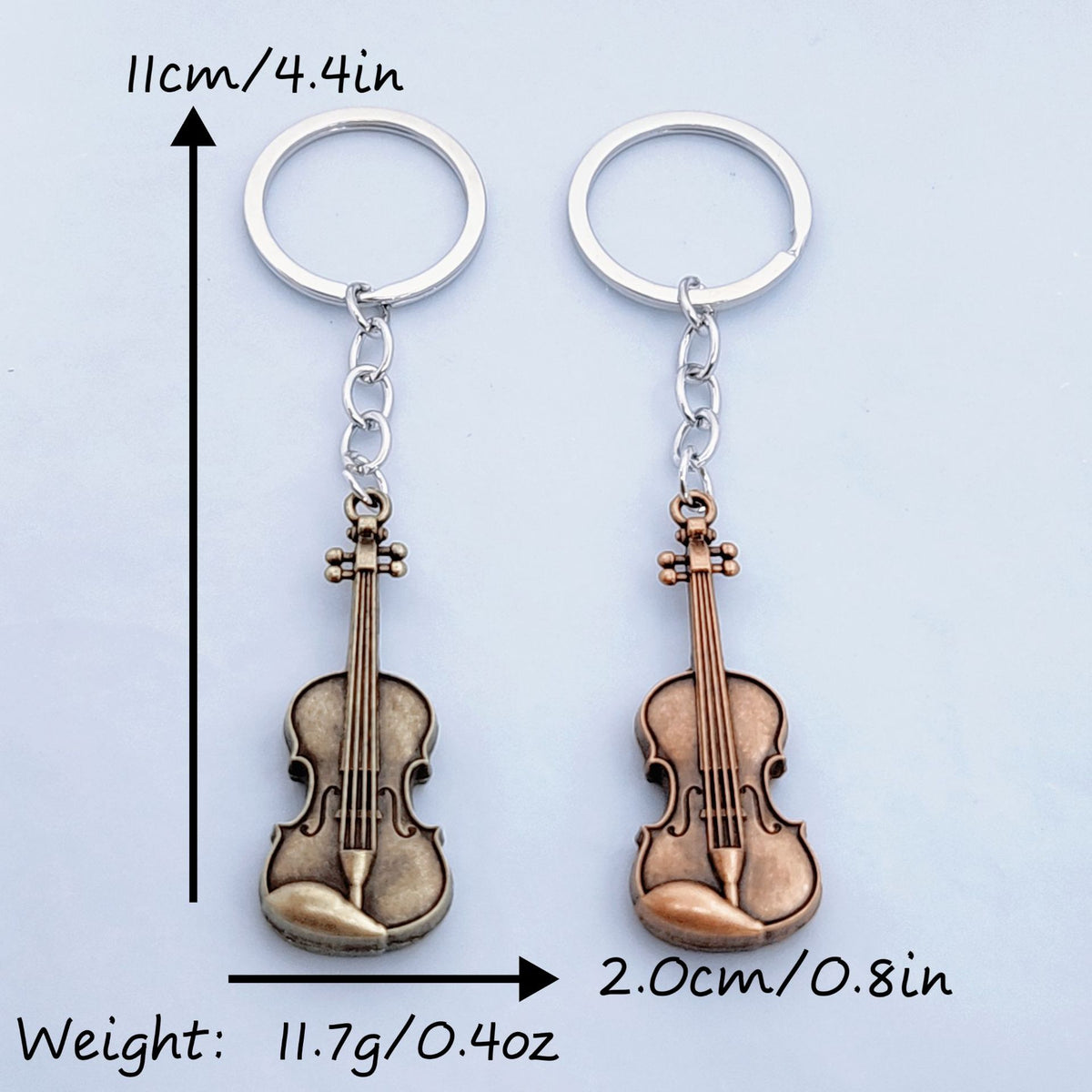 Vintage Antique Violin Pendant Keychain Charm