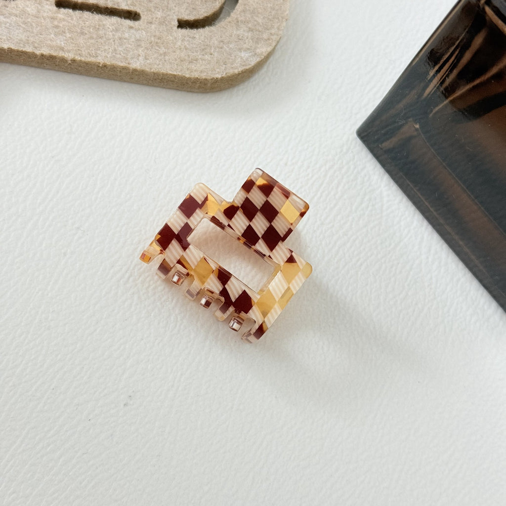 Square Cutout Mini Hair Claw Clip - Color_01