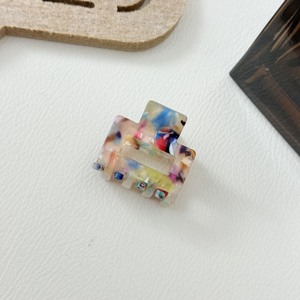 Square Cutout Mini Hair Claw Clip - Color_09
