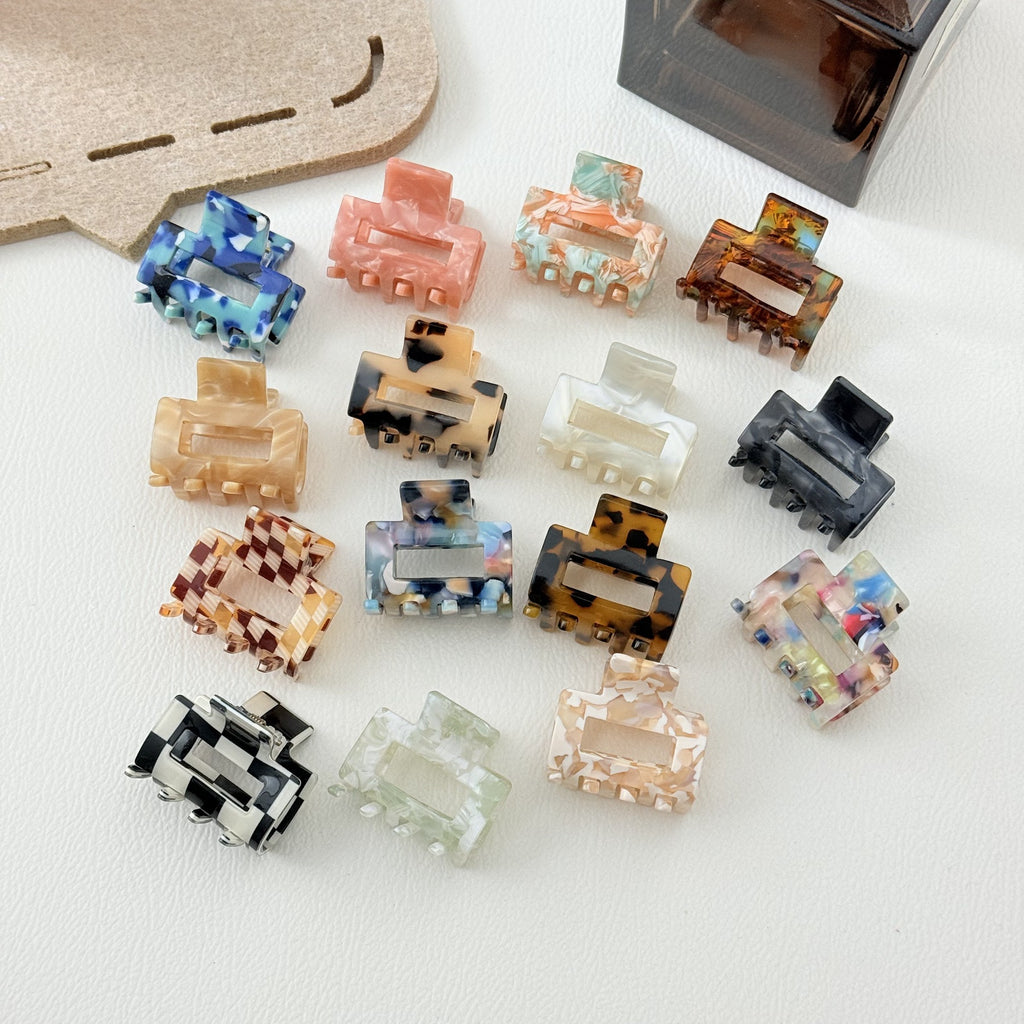 Square Cutout Mini Hair Claw Clip
