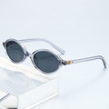 Retro Narrow Oval Sunglasses With Slim Temples - Color_07
