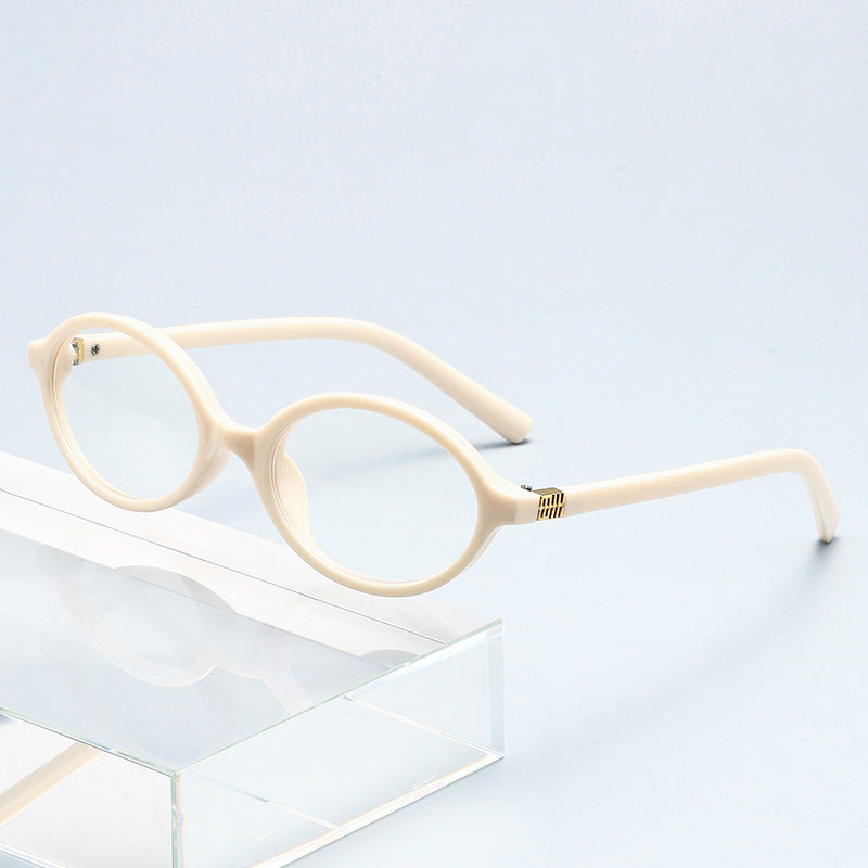 Retro Narrow Oval Sunglasses With Slim Temples - Color_09