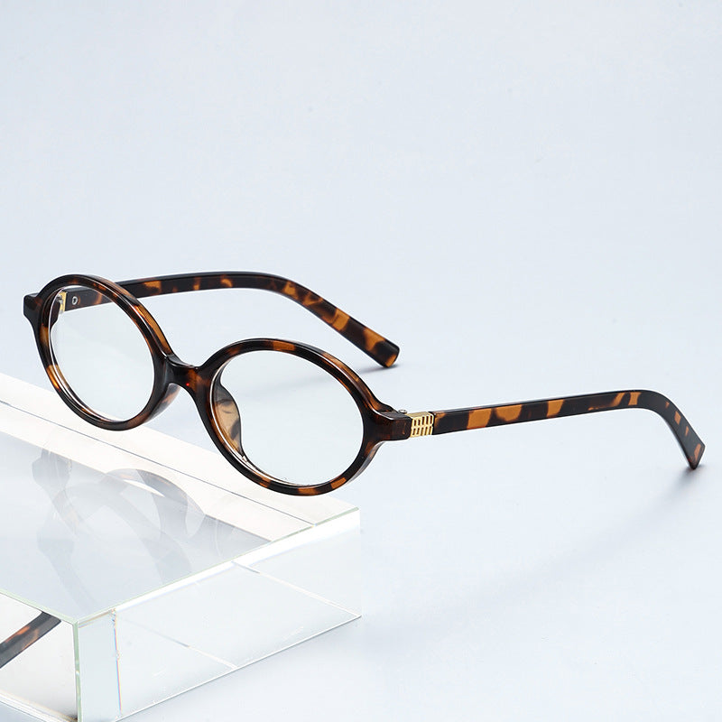 Retro Narrow Oval Sunglasses With Slim Temples - Color_10