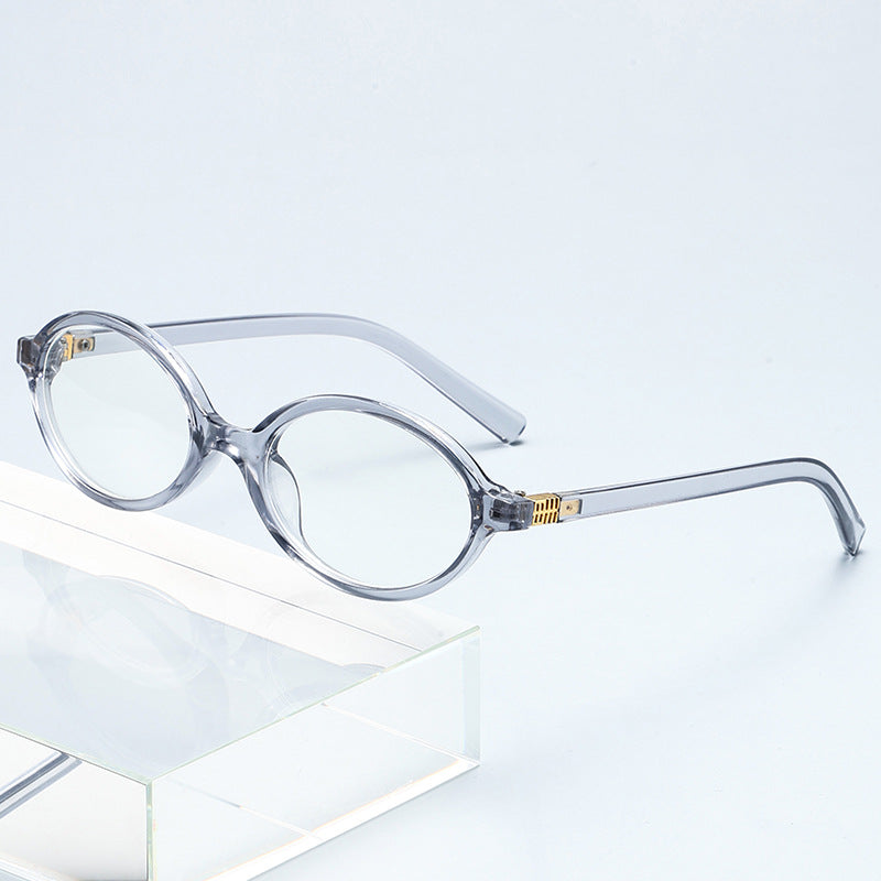 Retro Narrow Oval Sunglasses With Slim Temples - Color_13