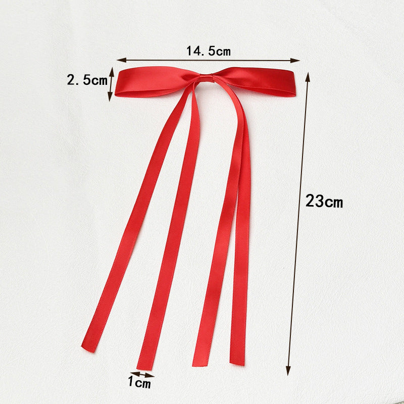 Layered Satin Ribbon Bow Hair Clip