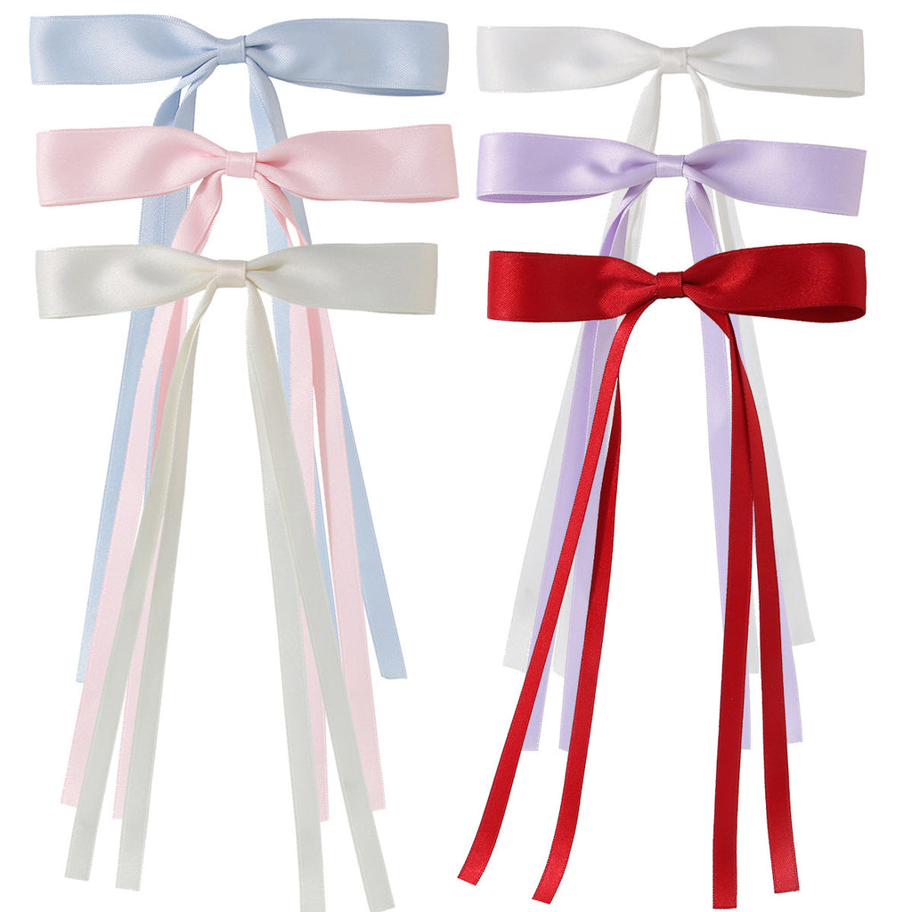 Layered Satin Ribbon Bow Hair Clip - view 2