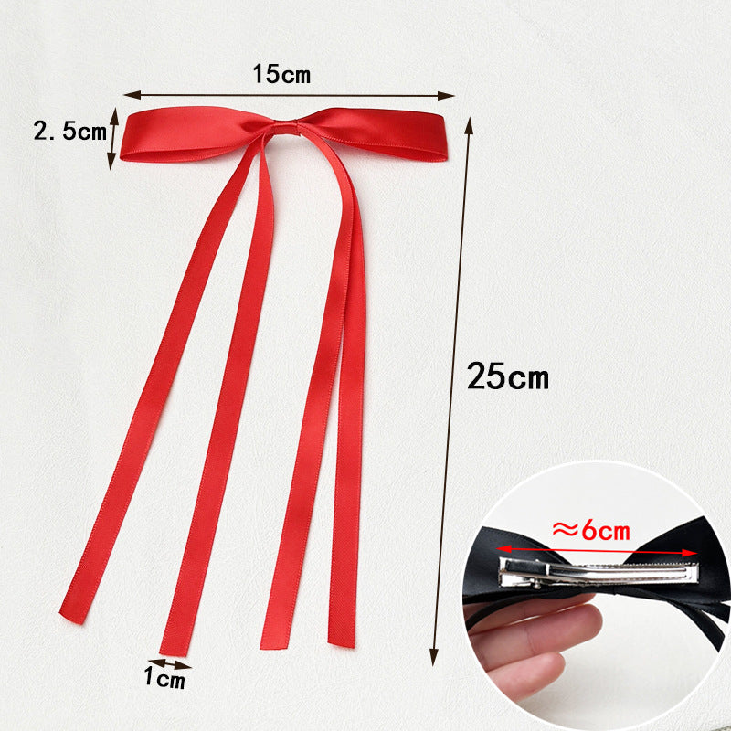 Layered Satin Ribbon Bow Hair Clip - view 4