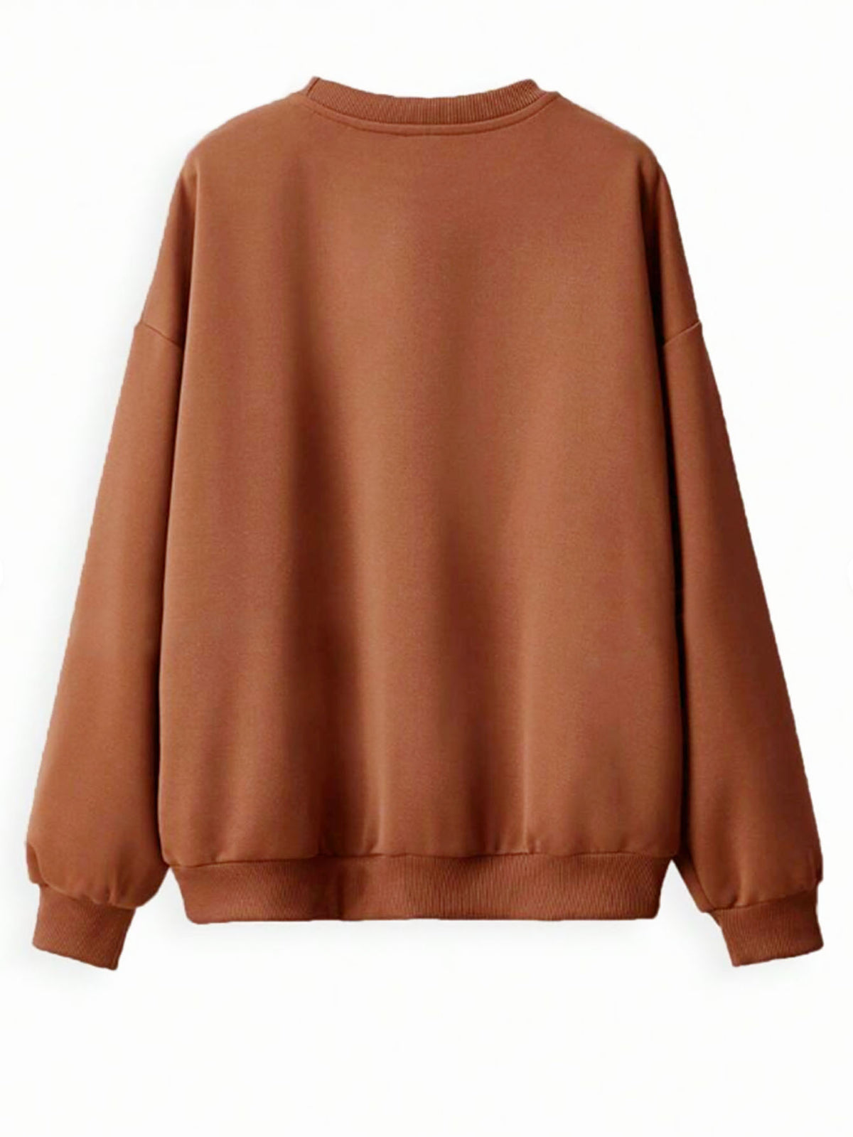 Halloween Ghost and Pumpkin Graphic Sweatshirt - Embroider - 1