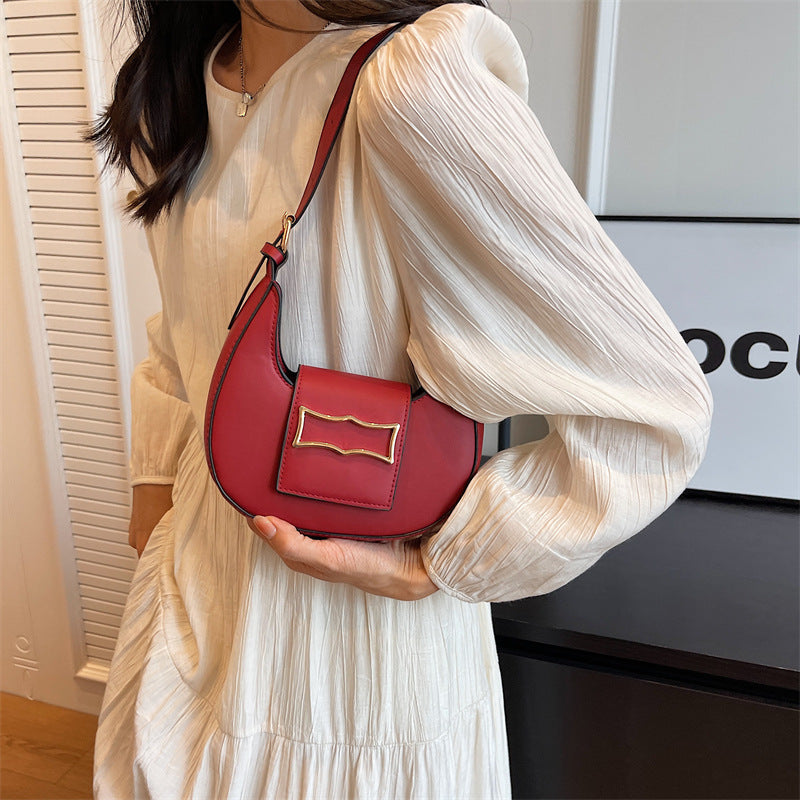 Curved Crescent Underarm Baguette Bag - view 2