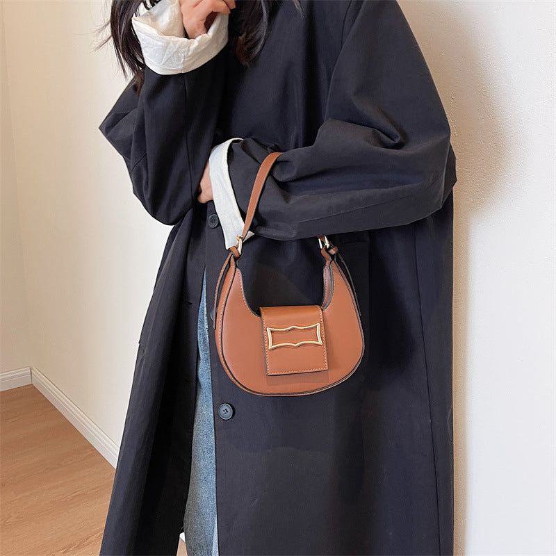 Curved Crescent Underarm Baguette Bag - view 3