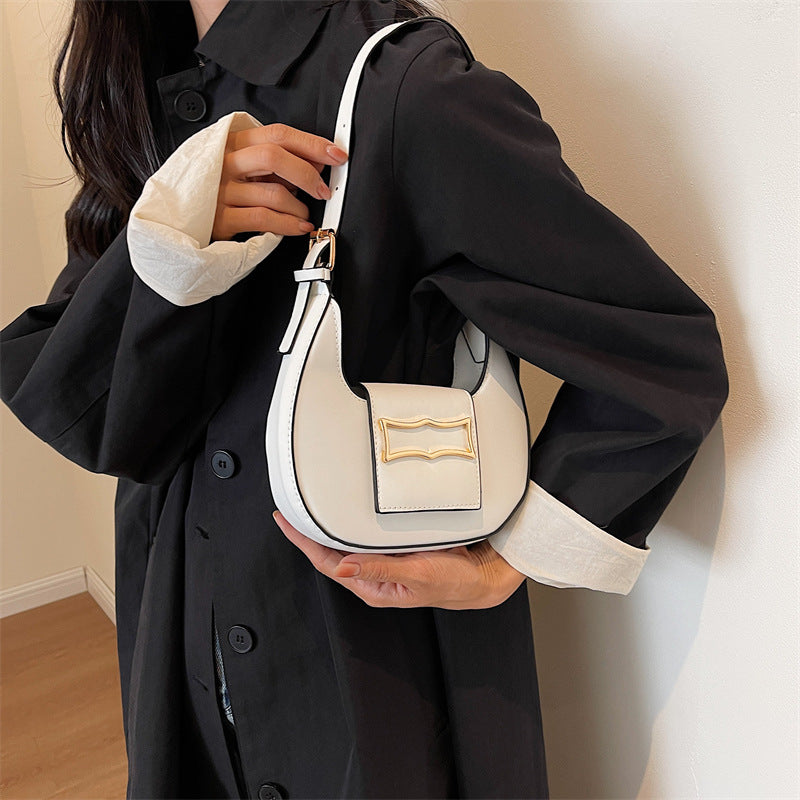 Curved Crescent Underarm Baguette Bag - view 4