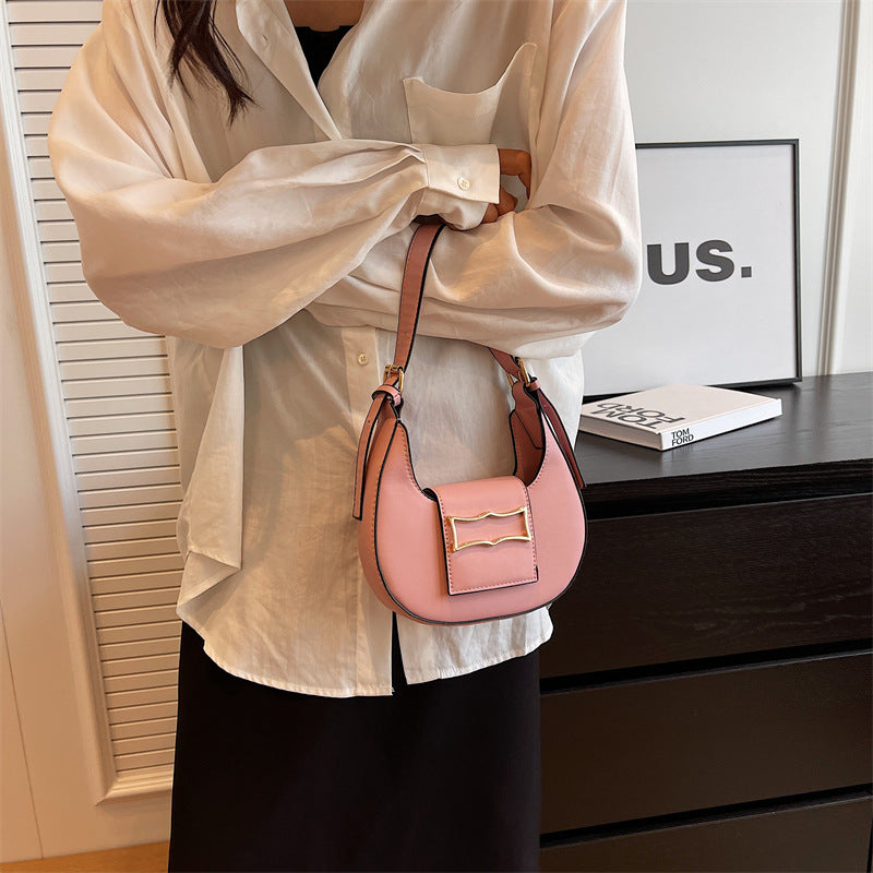 Curved Crescent Underarm Baguette Bag - view 5