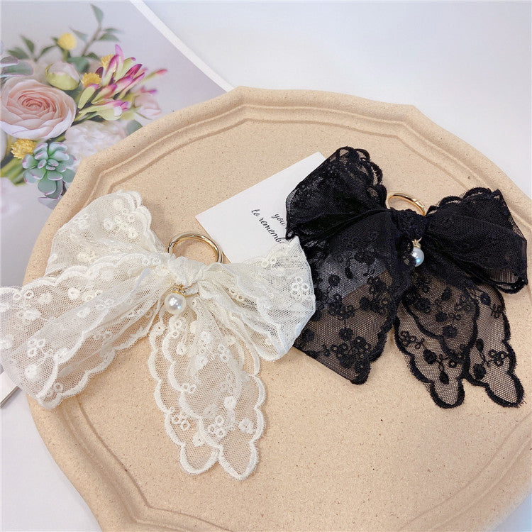 Lace Bow Bag Charm Keychain - view 1