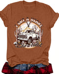 Retro Pickup Truck Graphic T-Shirt - Rust