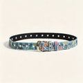 Star Stud Eyelet Denim Style Belt - Color