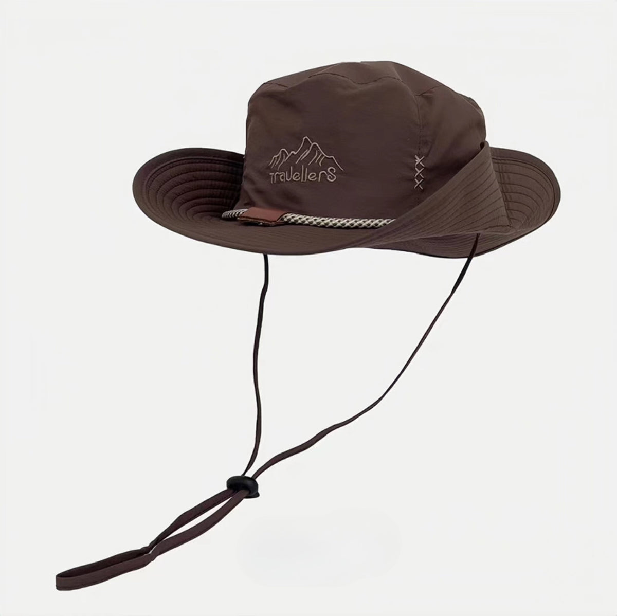 Quick Dry Bucket Hat With Adjustable Chin Cord - Coffee