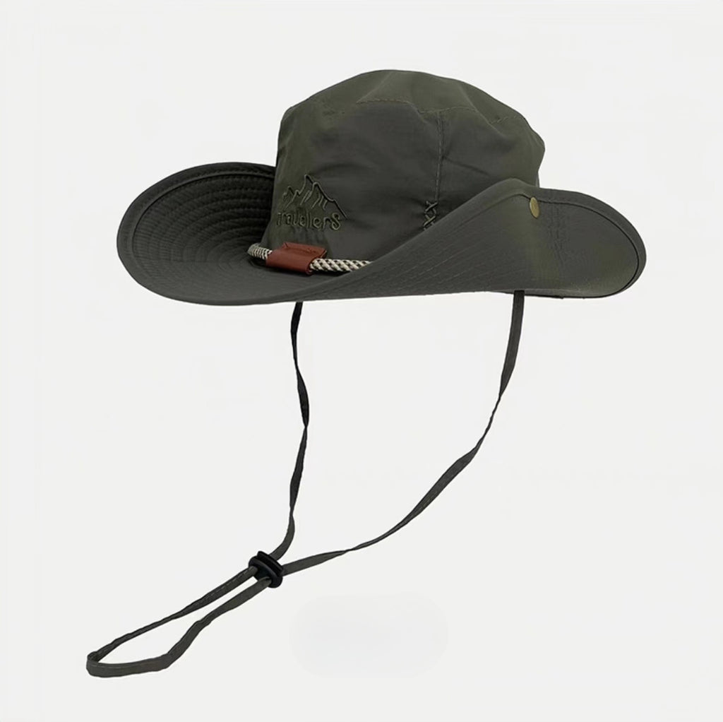 Quick Dry Bucket Hat With Adjustable Chin Cord - Green