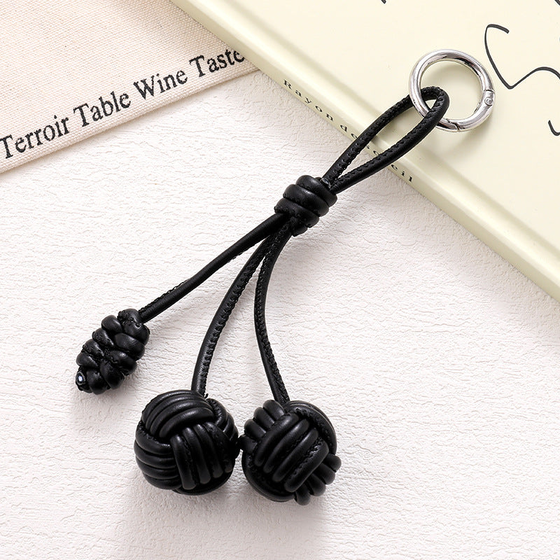 Braided Rope Knot Ball Keychain - C6