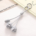 Braided Rope Knot Ball Keychain - C7