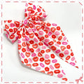 Heart Print Long Tail Bow Barrette - NO01