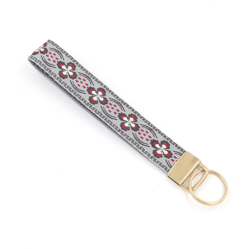 Folk Blossom Jacquard Keychain Strap - NO-1