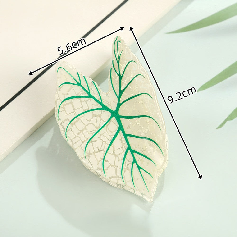 Botanical Anthurium Leaf Hair Claw Clips - Color_06