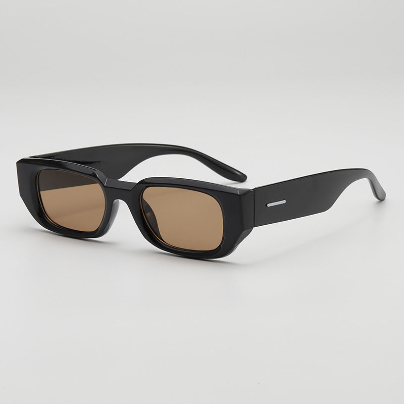 Polygonal Thick Rim Rectangle Sunglasses - Color_3