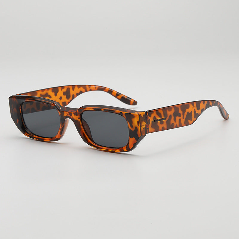 Polygonal Thick Rim Rectangle Sunglasses - Color_8