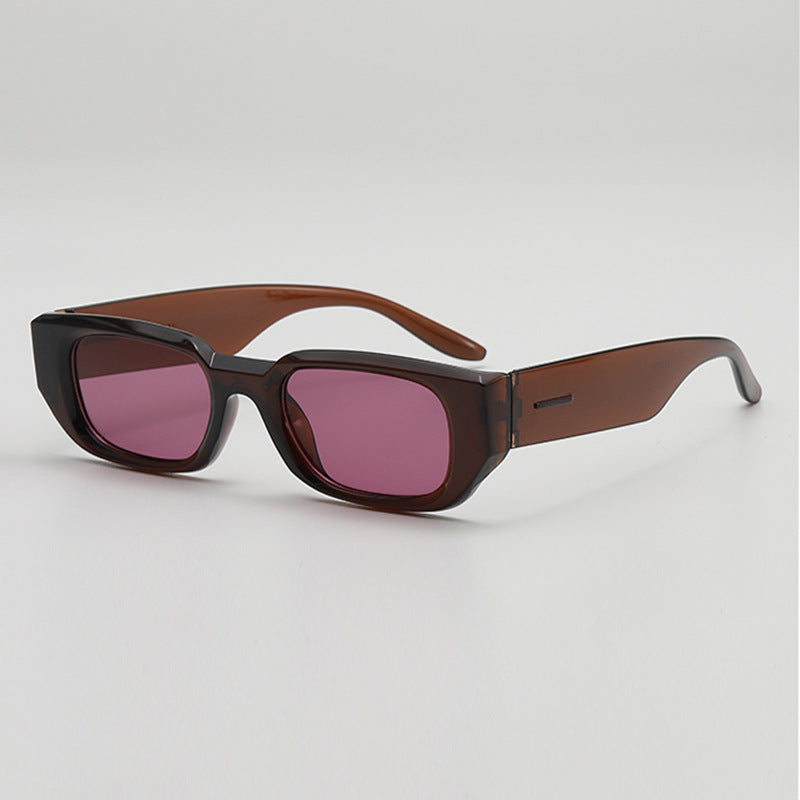Polygonal Thick Rim Rectangle Sunglasses