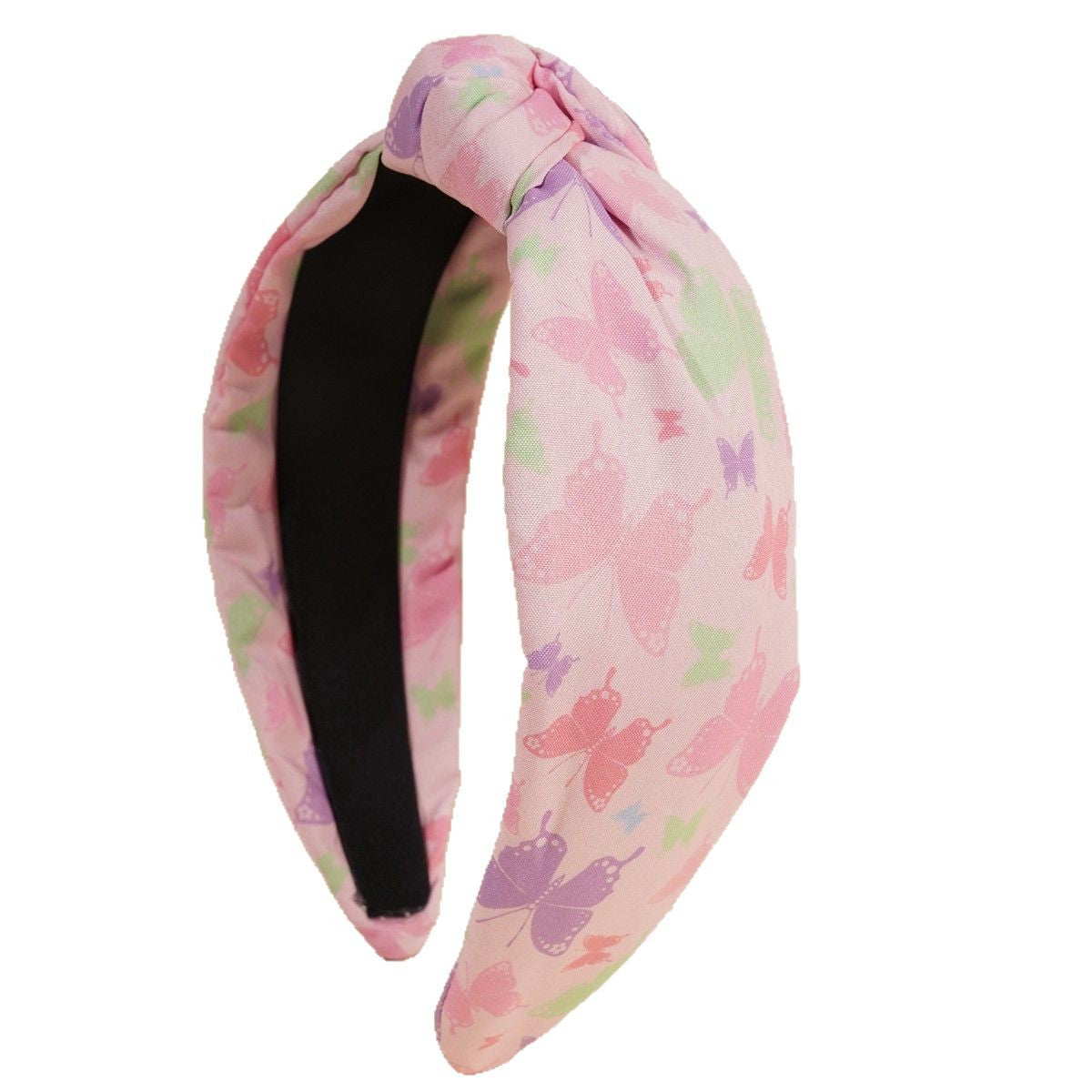 Butterfly Print Wide Knotted Headband - view 2