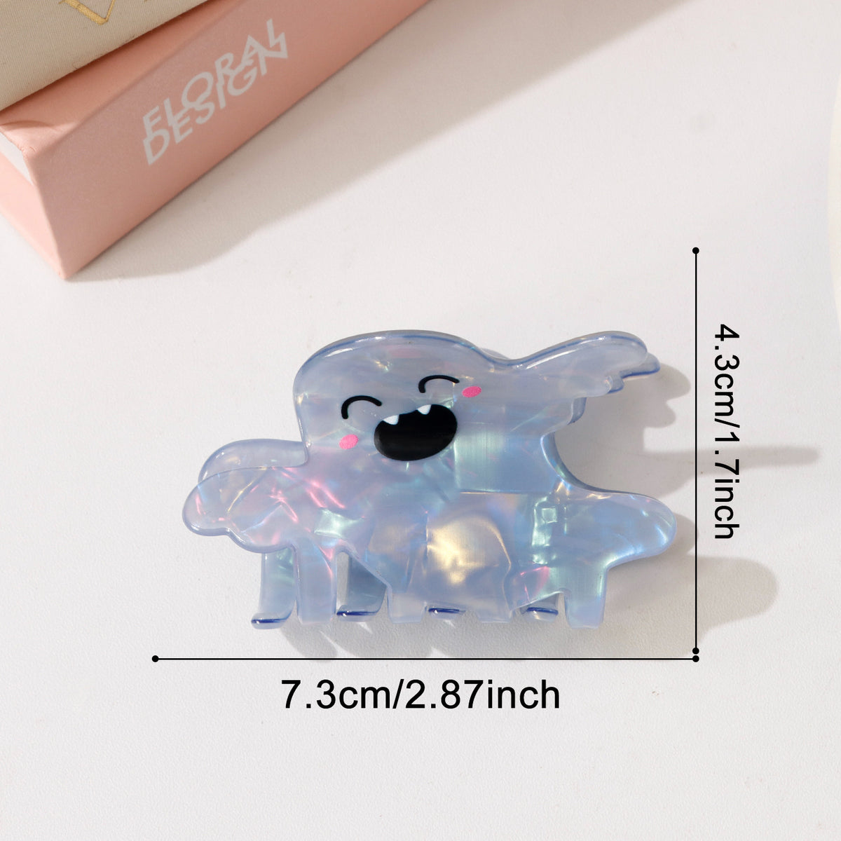 Ghost Hair Claw Clip With Shimmer Finish - DeepBlue