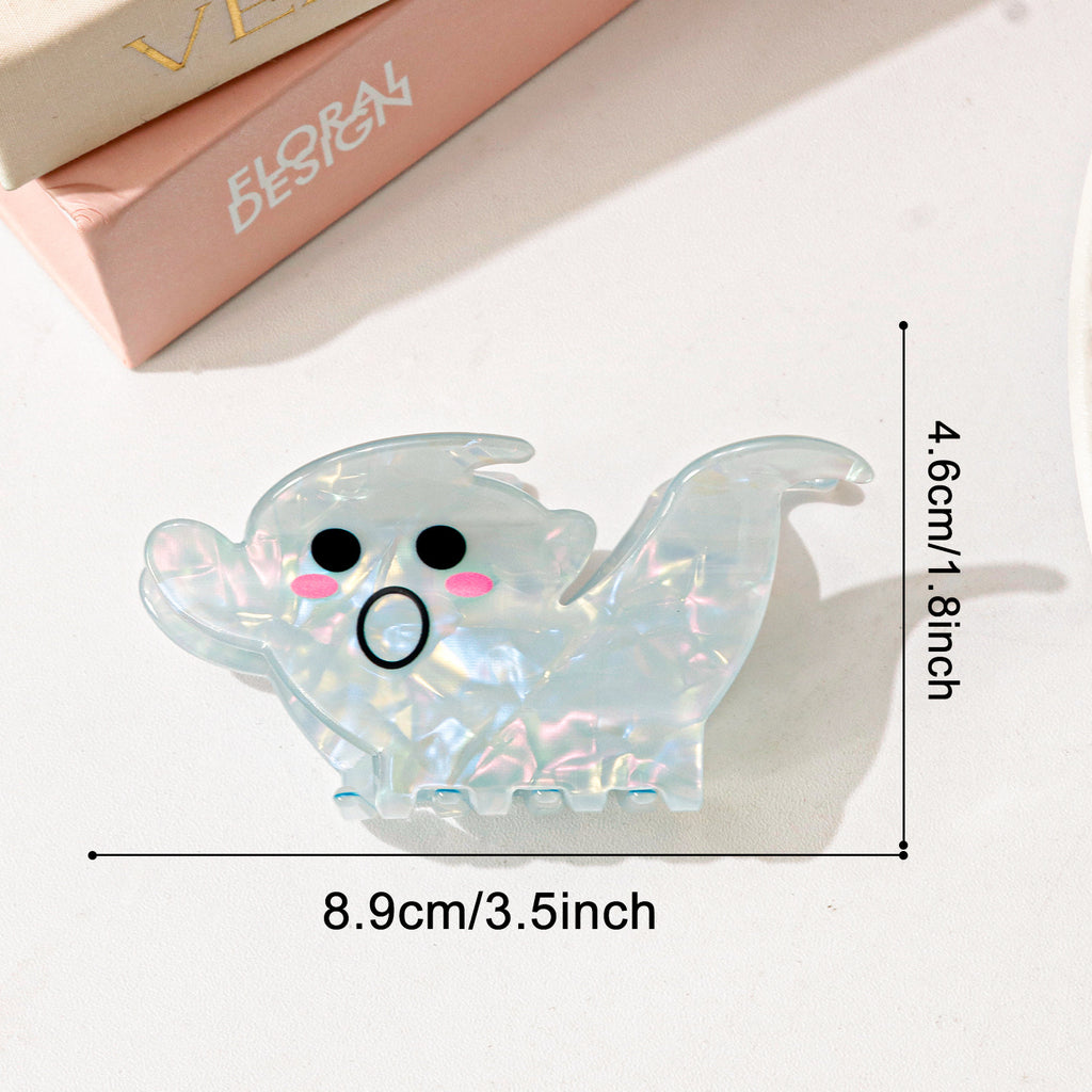 Ghost Hair Claw Clip With Shimmer Finish - LightBlue