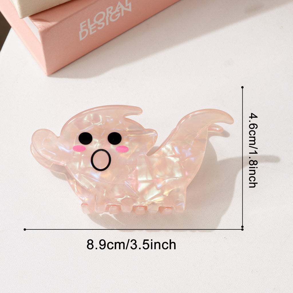 Ghost Hair Claw Clip With Shimmer Finish - LightPink