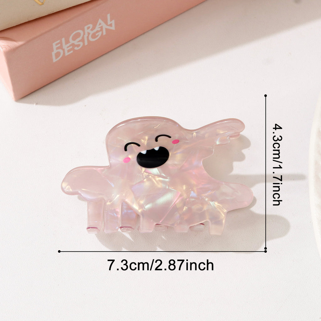 Ghost Hair Claw Clip With Shimmer Finish - LightPurple