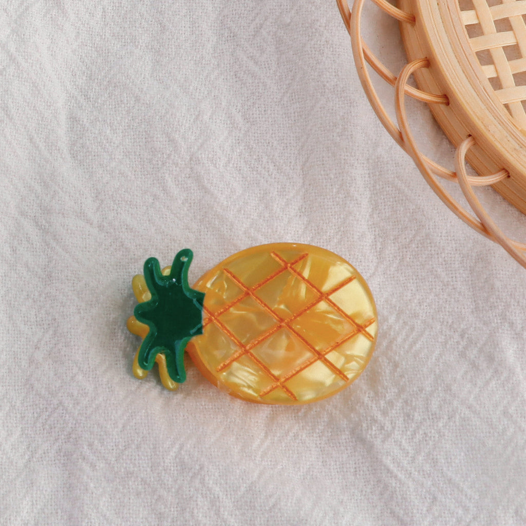 Mini Fruit Shaped Hair Claw Clips - Pineapple