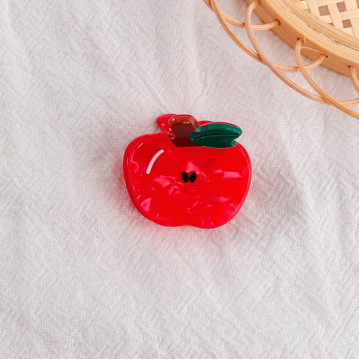 Mini Fruit Shaped Hair Claw Clips - apple
