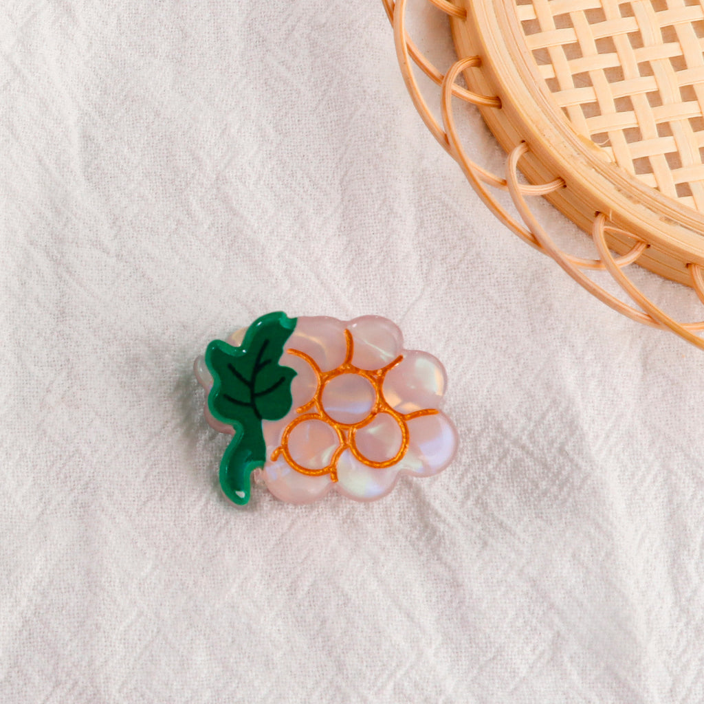 Mini Fruit Shaped Hair Claw Clips - grape