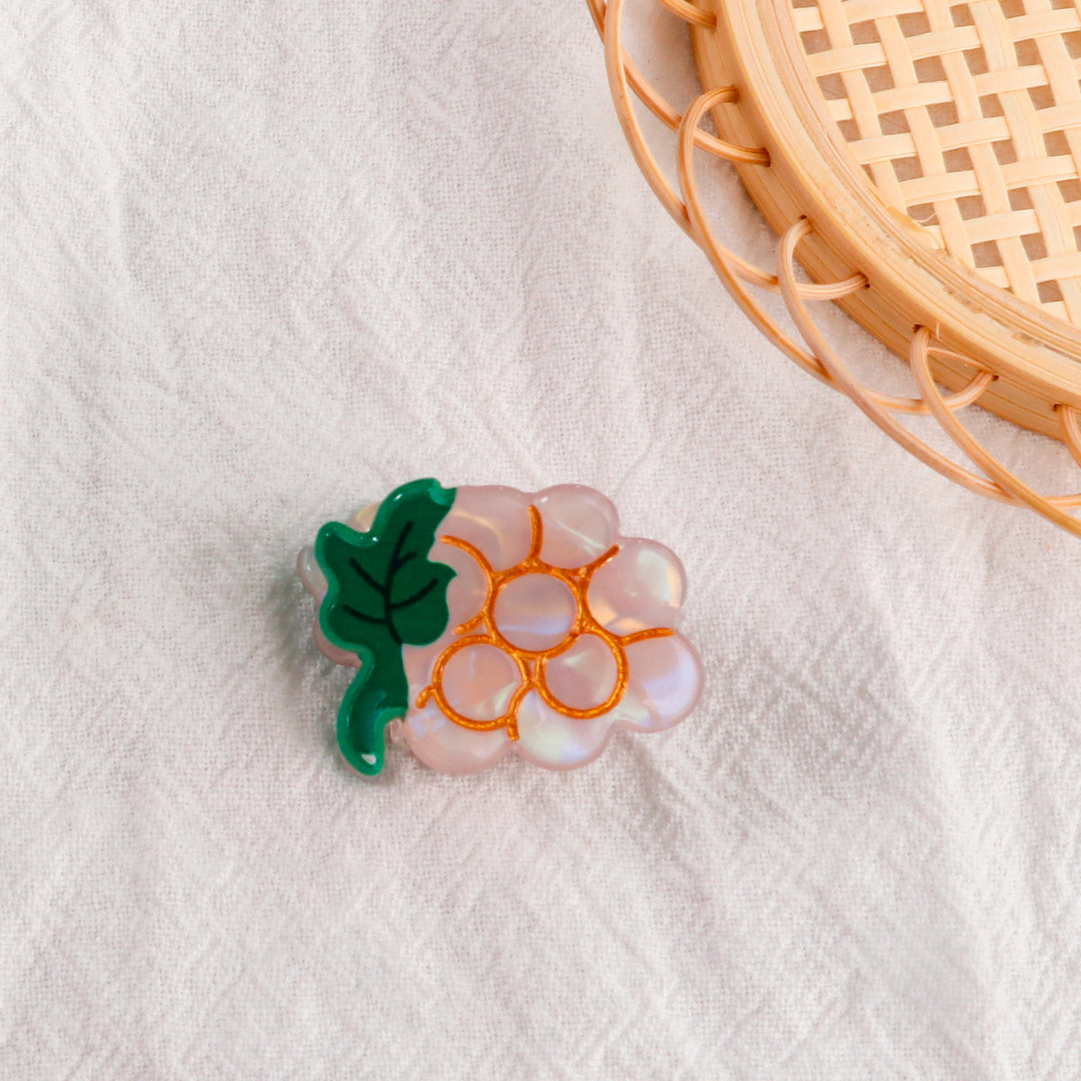 Mini Fruit Shaped Hair Claw Clips - grape