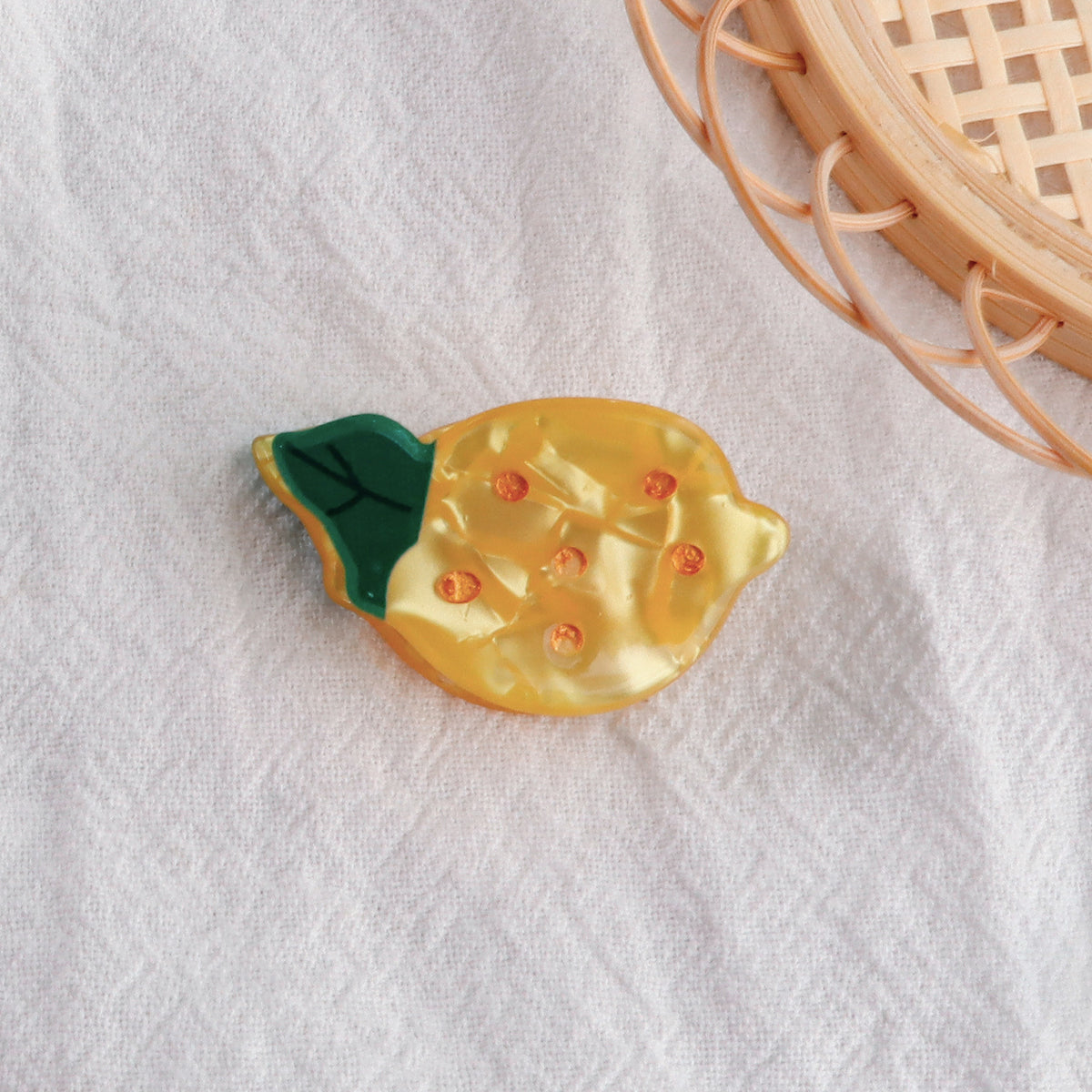 Mini Fruit Shaped Hair Claw Clips - lemon