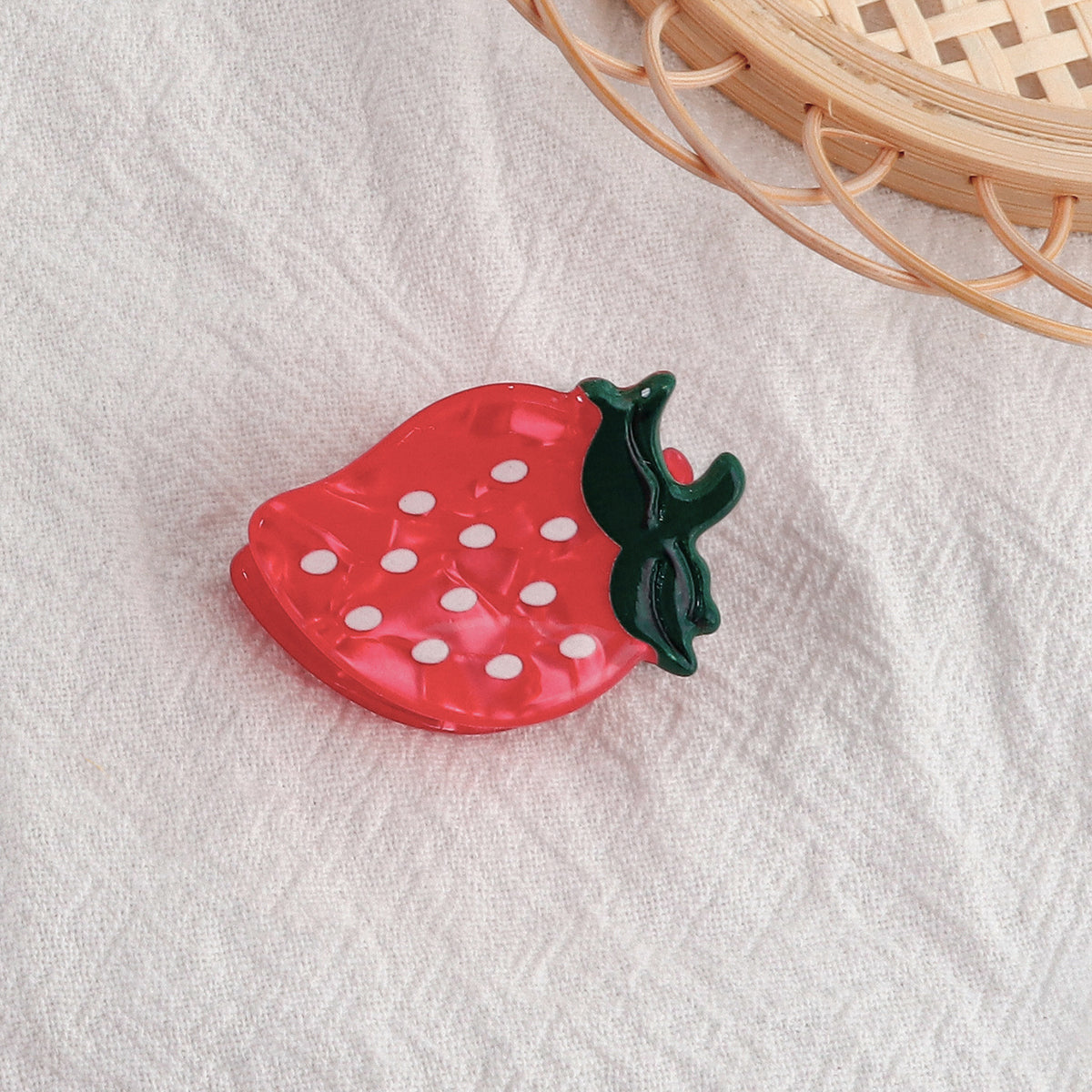 Mini Fruit Shaped Hair Claw Clips - strawberry