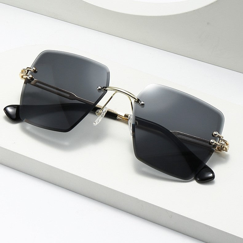 Rimless Oversized Square Sunglasses - view 2